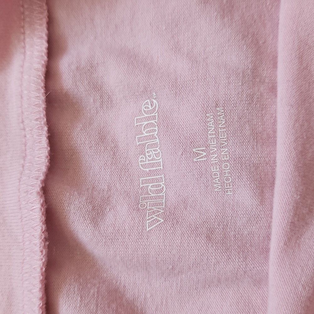 Wild Fable Light Pink Tee, Size M - Picture 2 of 5